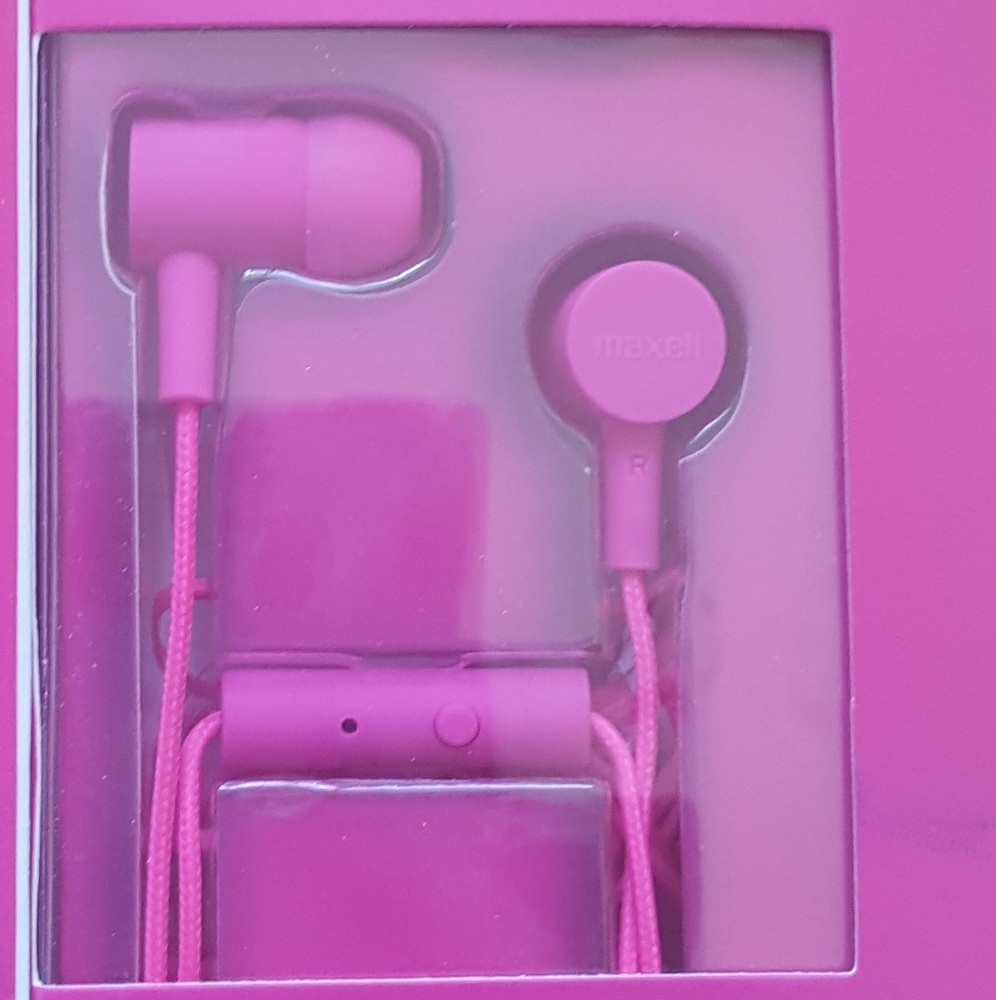 Maxwell Pink Fushia Earphones Headphones - Picture 2 of 4